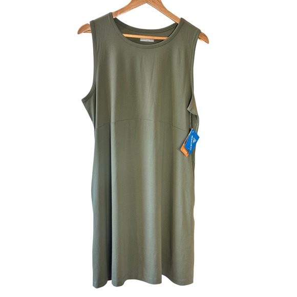 Columbia Dresses & Skirts - NWT Columbia PFG Dress Olive Green XXL Omni-Freeze UPF 50 Sleeveless Vacation
